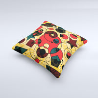 Thumbnail for Vintage Red and Tan Abstarct Shapes Ink-Fuzed Decorative Throw Pillow