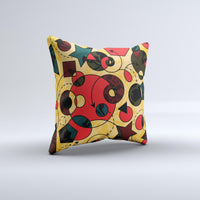 Thumbnail for Vintage Red and Tan Abstarct Shapes Ink-Fuzed Decorative Throw Pillow