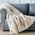 Cassilda Luxury Chinchilla Faux Fur Throw Blanket
