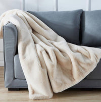 Thumbnail for Cassilda Luxury Chinchilla Faux Fur Throw Blanket