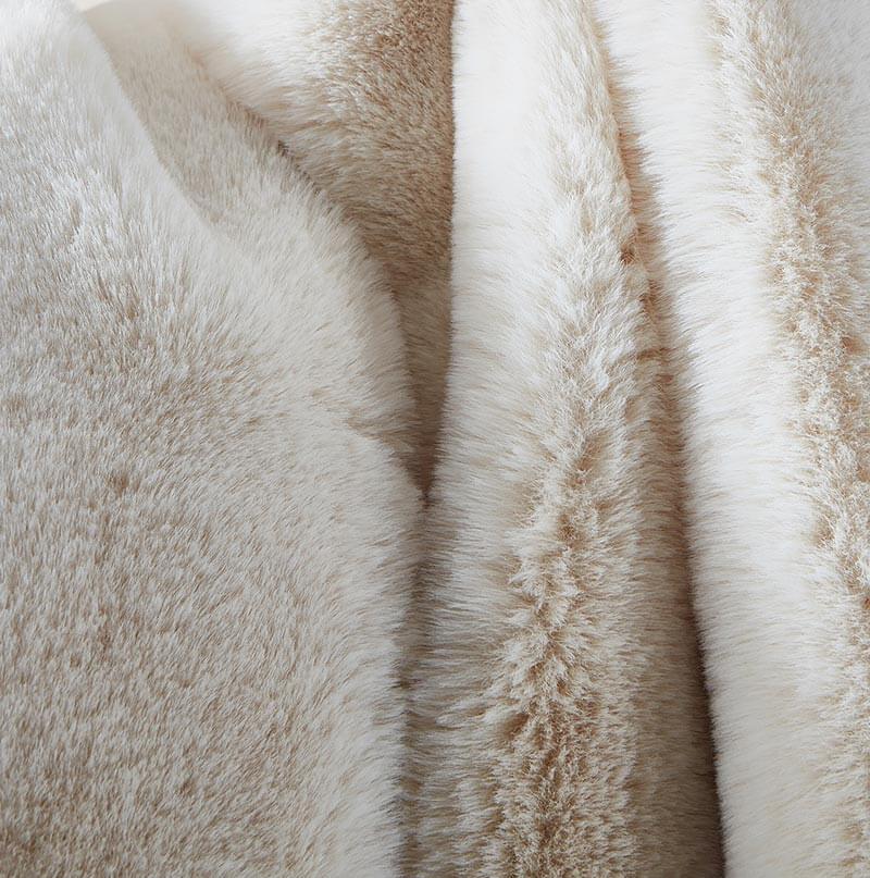Cassilda Luxury Chinchilla Faux Fur Throw Blanket