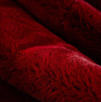 Thumbnail for Red Chinchilla Faux Fur Throw Blanket
