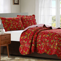 Thumbnail for Jennifer 3 Piece Quilt Set - Red