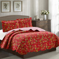 Thumbnail for Jennifer 3 Piece Quilt Set - Red