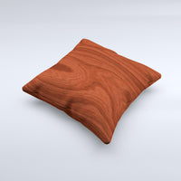 Thumbnail for Red Mahogany Wood Ink-Fuzed Decorative Throw Pillow
