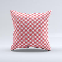 Thumbnail for Red & White Plaid Ink-Fuzed Decorative Throw Pillow