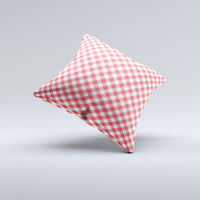 Thumbnail for Red & White Plaid Ink-Fuzed Decorative Throw Pillow
