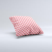 Thumbnail for Red & White Plaid Ink-Fuzed Decorative Throw Pillow
