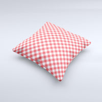 Thumbnail for Red & White Plaid Ink-Fuzed Decorative Throw Pillow