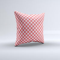 Thumbnail for Red & White Plaid Ink-Fuzed Decorative Throw Pillow