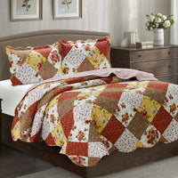 Thumbnail for Suzy 3 Piece Quilt Set - Rust