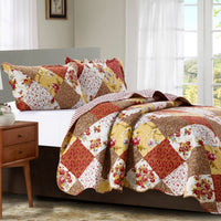 Thumbnail for Suzy 3 Piece Quilt Set - Rust
