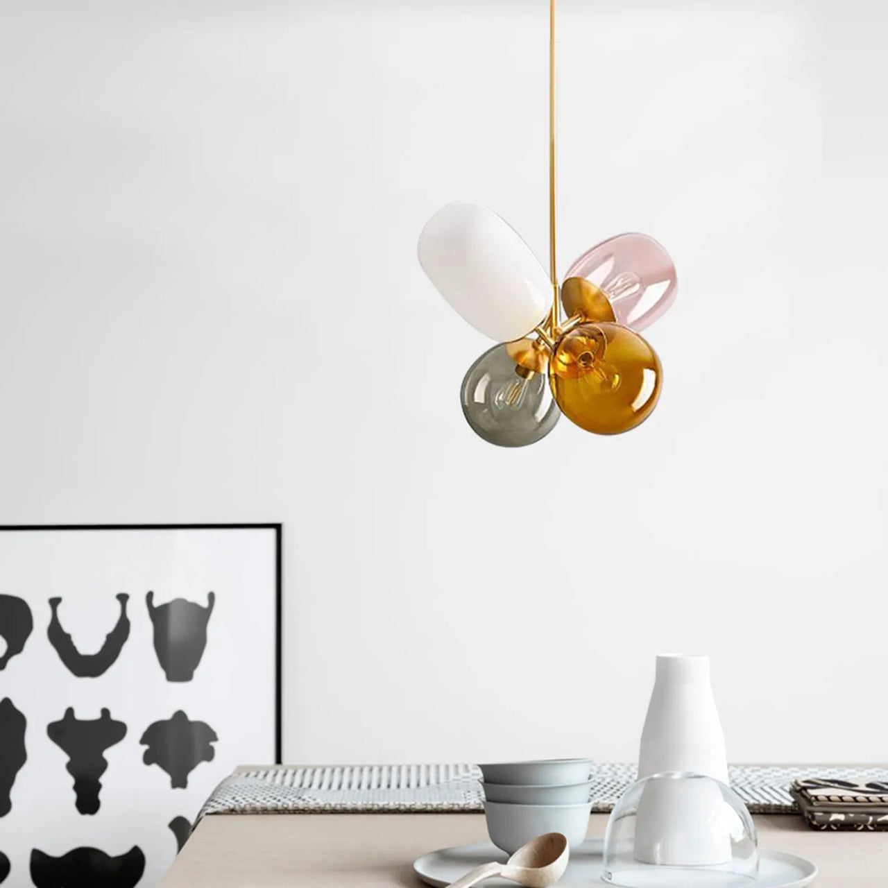 4 Colorful LED Balloon Chandelier