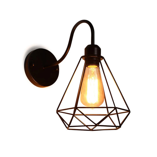 Industrial Vintage Wire Cage Wall Sconces
