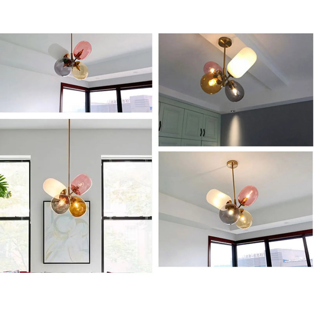 4 Colorful LED Balloon Chandelier