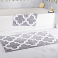 Bedford Home Cotton 2 Piece Trellis Bathroom Mat