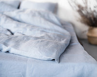 Thumbnail for Linen duvet cover with ties