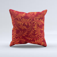 Thumbnail for Vector Fall Red Branches ink-Fuzed Decorative Throw Pillow