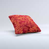Thumbnail for Vector Fall Red Branches ink-Fuzed Decorative Throw Pillow