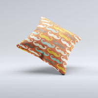 Thumbnail for Vintage Dark Red Mustache Pattern ink-Fuzed Decorative Throw Pillow
