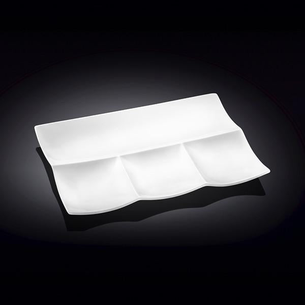 White Rectangle Divided Platter