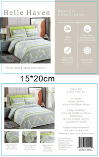 Thumbnail for Belle Haven 6 Piece Cotton Bedsheet Set