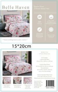 Thumbnail for Belle Haven 6 Piece Cotton Bedsheet Set