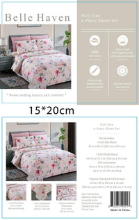 Thumbnail for Belle Haven 6 Piece Cotton Bedsheet Set