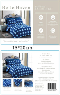 Thumbnail for Belle Haven 6 Piece Cotton Bedsheet Set