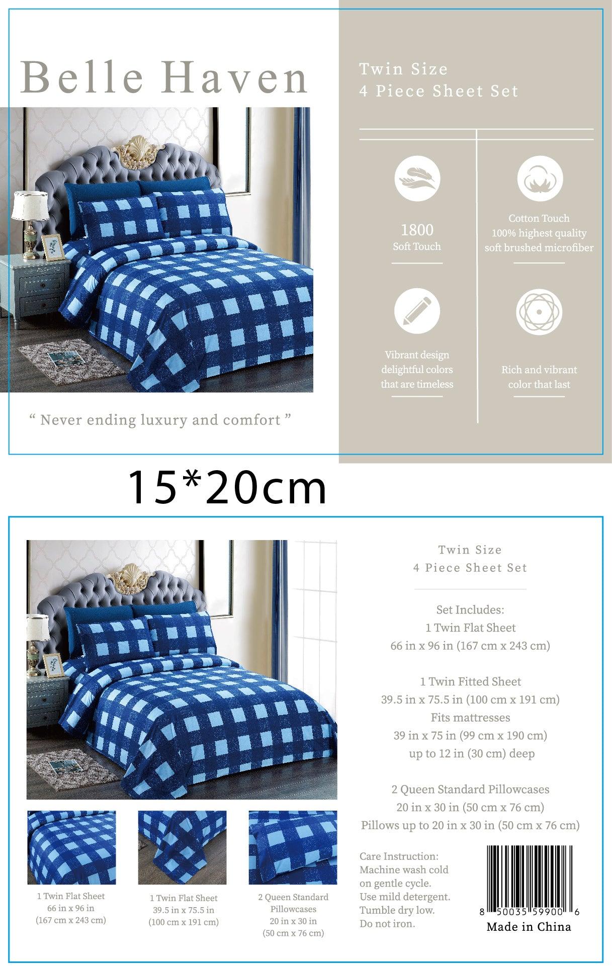 Belle Haven 6 Piece Cotton Bedsheet Set