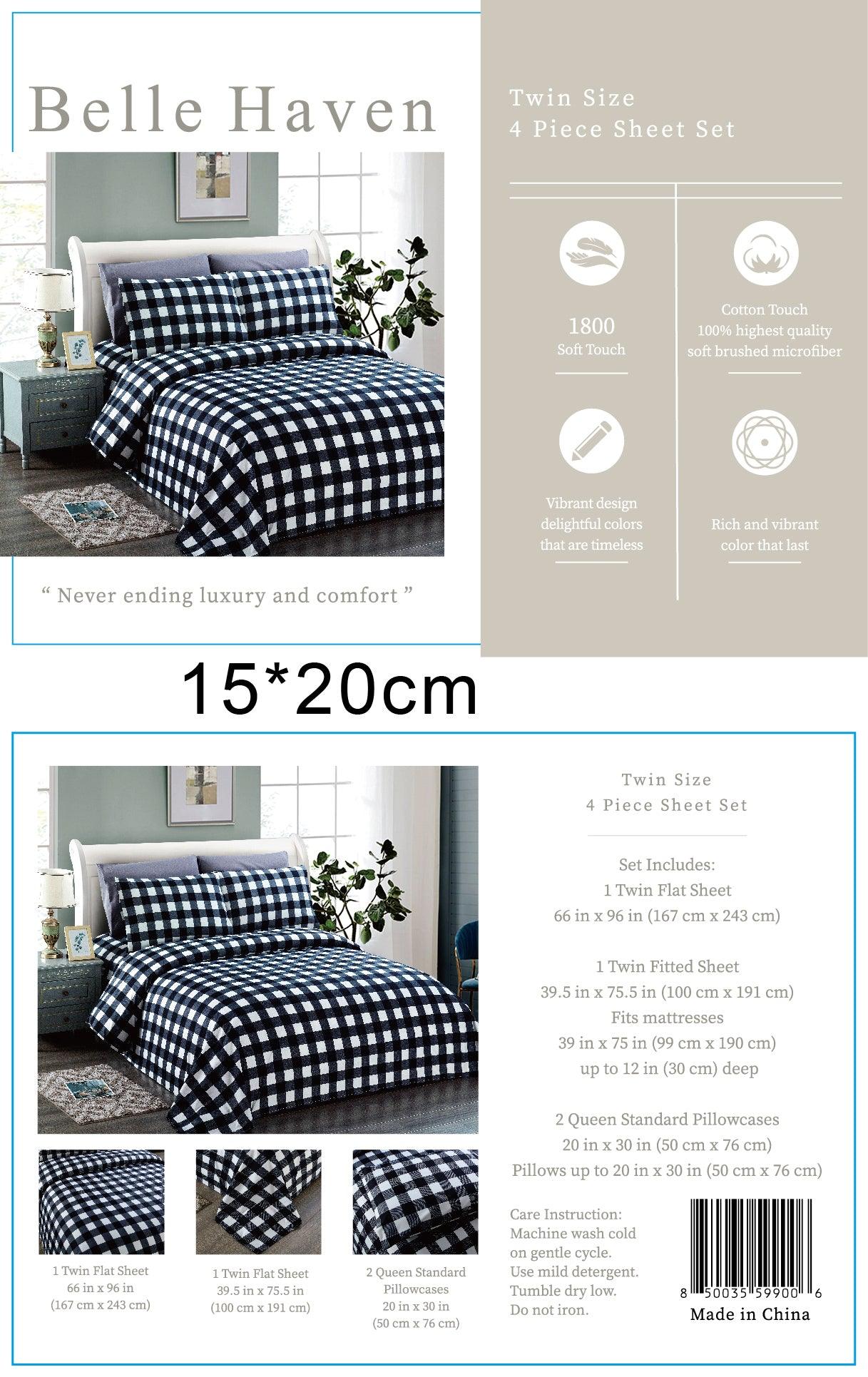 Belle Haven 6 Piece Cotton Bedsheet Set