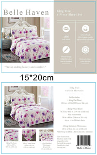 Thumbnail for Belle Haven 6 Piece Cotton Bedsheet Set