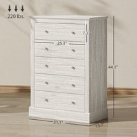 Thumbnail for Farmhouse Chest Of Drawers With 5 Drawers