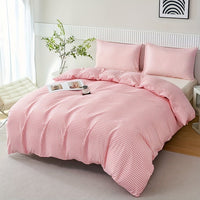 Thumbnail for Plaid Quilt Cover 3Piece Bedding Set