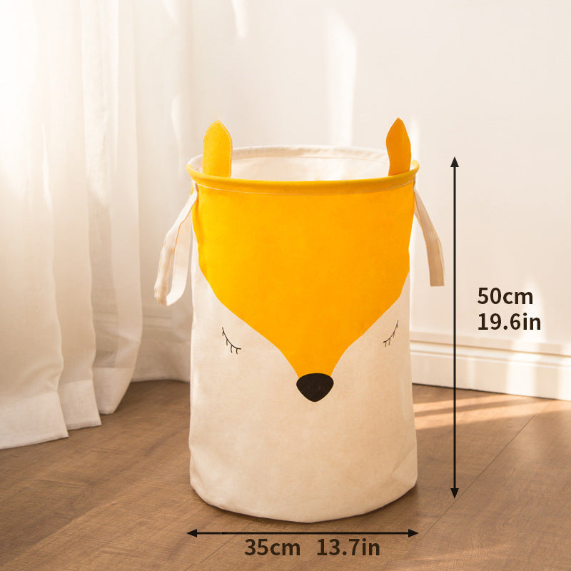 Simple Cartoon Toy Cloth Storage Basket