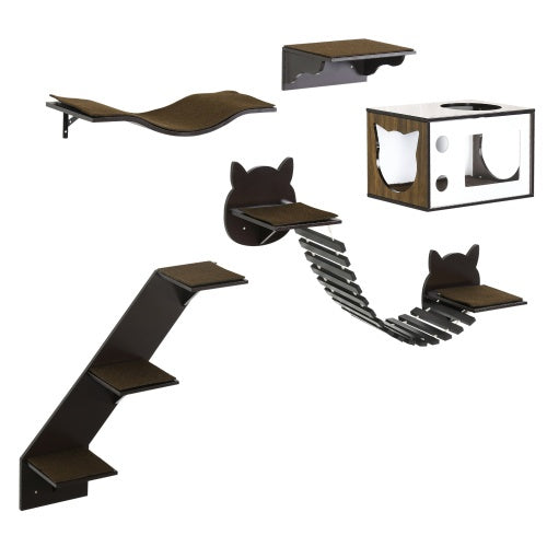 Cat Shelves With Ergonomically Curved Platform