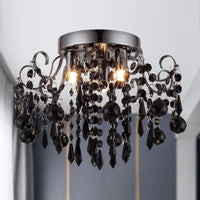 Thumbnail for Small Crystal Flush Mount Ceiling Light 3-Light