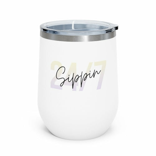 Sippin Insulated Wine Tumbler- For cold/hot Drinks