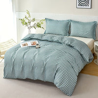 Thumbnail for Plaid Quilt Cover 3Piece Bedding Set