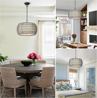 Thumbnail for 5-Lights Rattan Chandelier