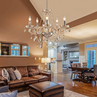 Thumbnail for Champagne Crystal Chandelier 5 Light Modern