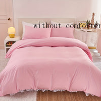 Thumbnail for 3Piece Solid Color Soft Duvet Cover Set