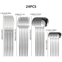 Thumbnail for 24Piece DishwasherSafe Stainless Steel Cutlery Set