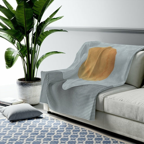 Abstract Sun Art Plush Throw