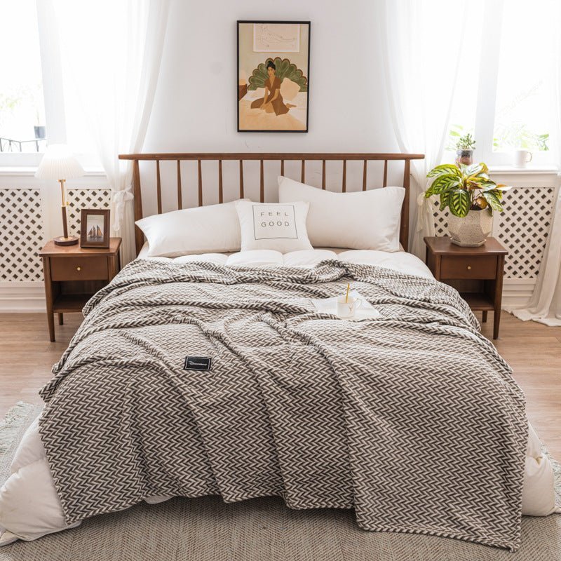 Autumn Winter Plaid Blankets in Milk Velvet - Casatrail.com