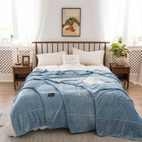 Thumbnail for Autumn Winter Plaid Blankets in Milk Velvet - Casatrail.com