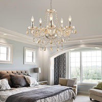 Thumbnail for Champagne Crystal Chandelier 5 Light Modern