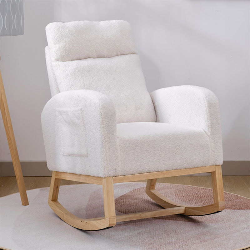 Modern Accent Rocking Chair Rocking Chair With Solid Wood Legs