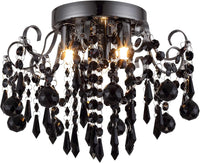 Thumbnail for Small Crystal Flush Mount Ceiling Light 3-Light
