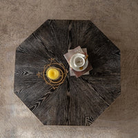 Thumbnail for Retro Style Wood Center Table With Three-Dimensional Embossed Pattern